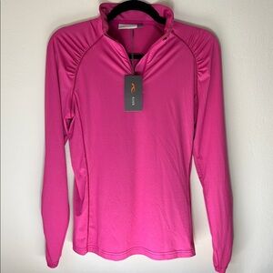 KJUS NWT Nora cooling half zip Fuchsia Long Sleeve Top